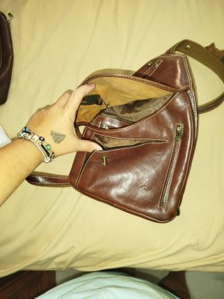Bandolera Katana Piel Marrón