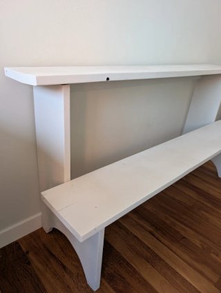 Banco Estantería Madera Blanco