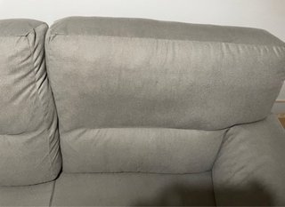 Sofá gris de tela