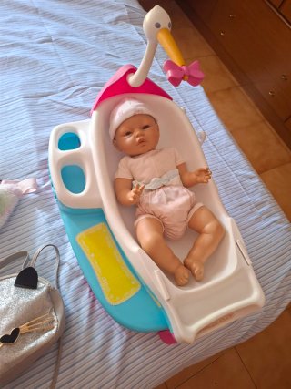 Lote carrito muñecas + 2 bebés + bebe nenuco