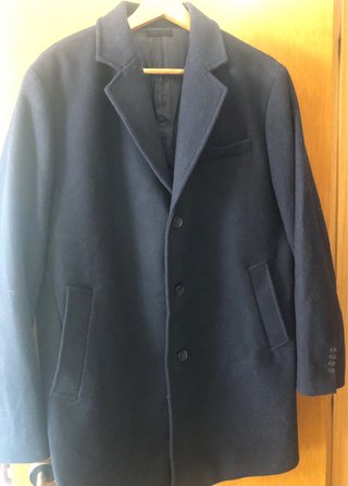 Abrigo Mango Azul Hombre Nuevo