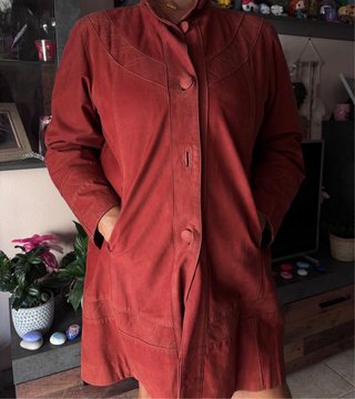 Abrigo vintage rojo/granate