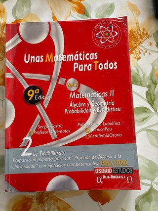 UNAS MATEMATICAS PARA TODOS.MATEMATICAS II