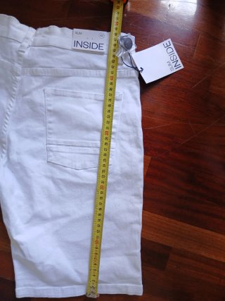 INSDE Pantalón Vaquero Corto Blanco sin estrenar