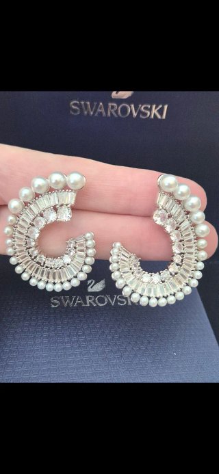 Brincos Swarovski Cristal e Pérolas
