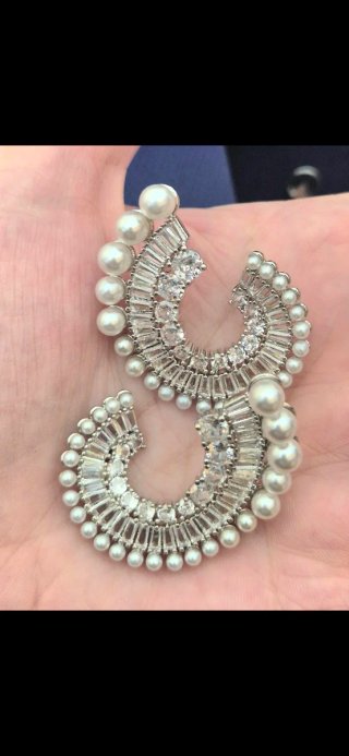 Brincos Swarovski Cristal e Pérolas