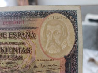 Billete 500 pesetas Banco de España 1935