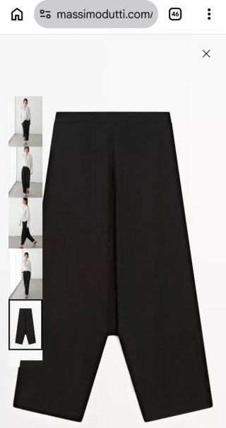 Pantalones Massimo Dutti Negros Fluidos nuevos
