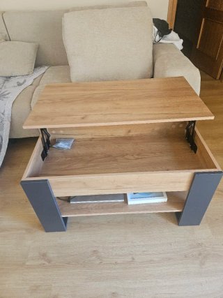 Mesa elevable OK-LIVING madera y metal