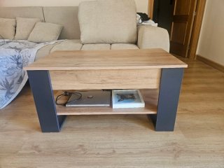 Mesa elevable OK-LIVING madera y metal