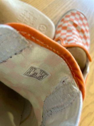 Vans Slip On Checkerboard Naranja y Blanco