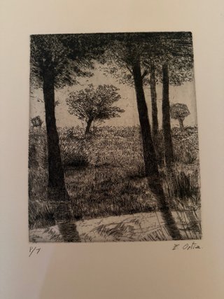 Grabado Enrique Ortiz 25x20
