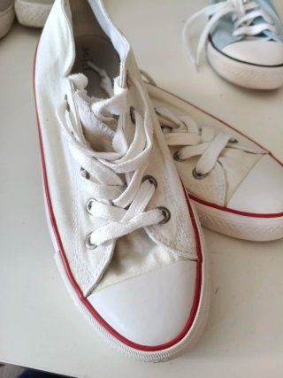Zapatillas Blancas y Azules