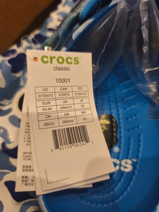 Crocs x Bape Azules Talla 43-44