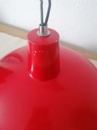 Pantalla Lámpara Roja Vintage