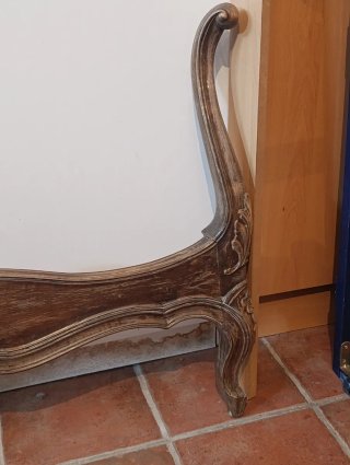 Cabecero/piecero antiguo madera maciza. Vintage