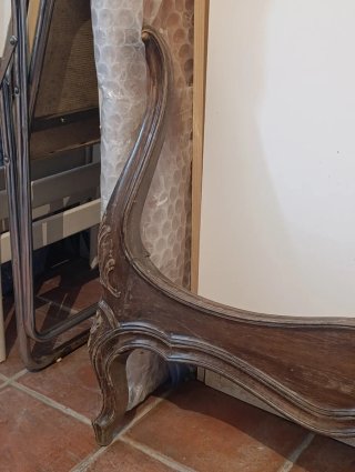 Cabecero/piecero antiguo madera maciza. Vintage