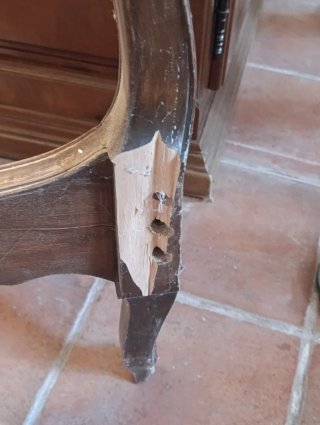 Cabecero/piecero antiguo madera maciza. Vintage