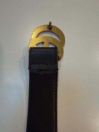 Cinturón Gucci GG Dorado y Negro