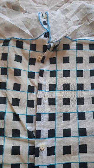 Blusa Vintage Batista Cuadros 80s
