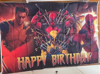 Decoración Cumpleaños Deadpool y Lobezno