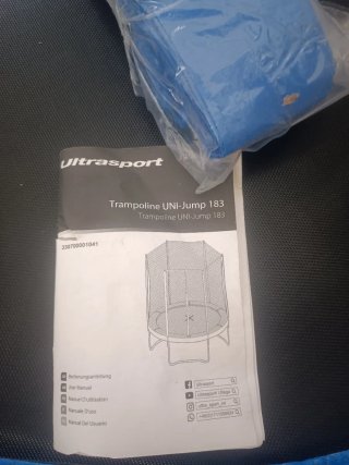 Cama elástica Ultrasport con red de seguridad