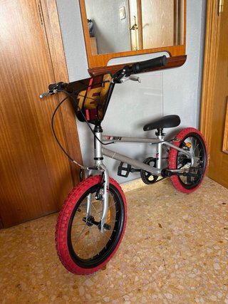 Bicicleta BMX 16 Wipe 500 Gris