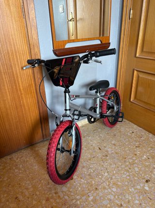 Bicicleta BMX 16 Wipe 500 Gris