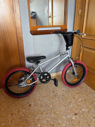 Bicicleta BMX 16 Wipe 500 Gris