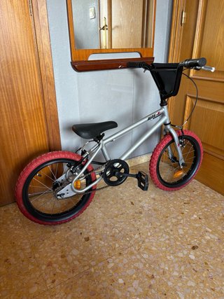 Bicicleta BMX 16 Wipe 500 Gris