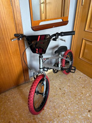 Bicicleta BMX 16 Wipe 500 Gris
