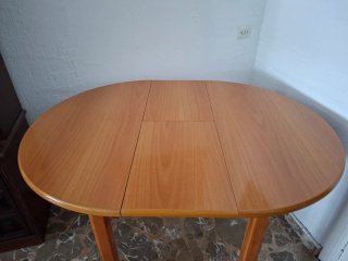 Mesa comedor madera extensible 90x70 Abierta 120