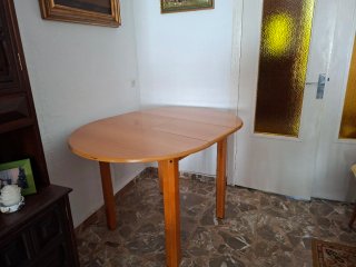 Mesa comedor madera extensible 90x70 Abierta 120