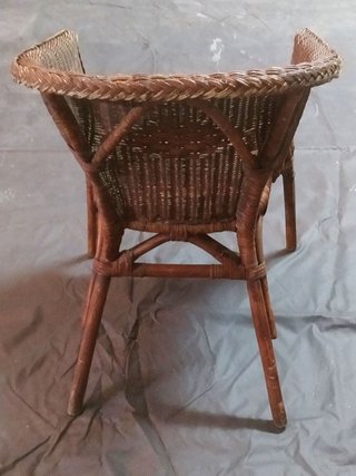 Sillón de mimbre marrón modelo Agen