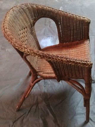 Sillón de mimbre marrón modelo Agen