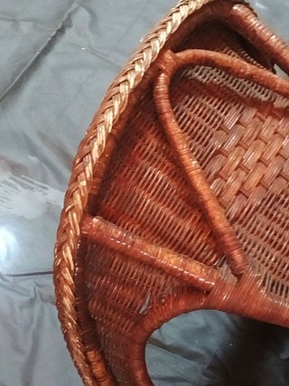 Sillón de mimbre marrón modelo Agen