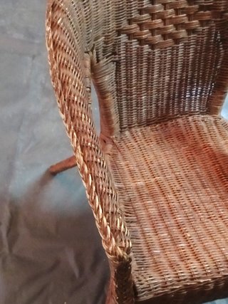 Sillón de mimbre marrón modelo Agen