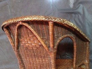 Sillón de mimbre marrón modelo Agen