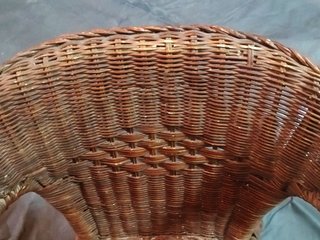 Sillón de mimbre marrón modelo Agen