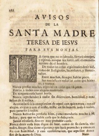 Libro antiguo Obras de Santa Teresa 1724