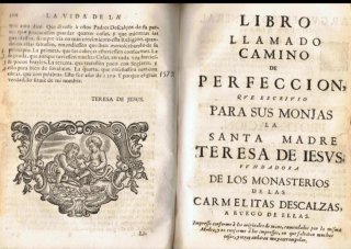Libro antiguo Obras de Santa Teresa 1724