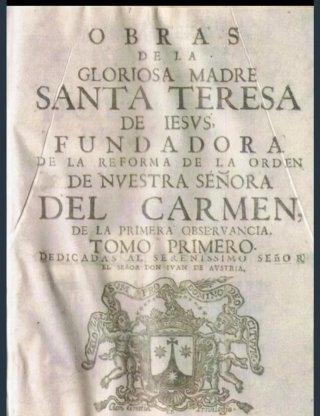 Libro antiguo Obras de Santa Teresa 1724