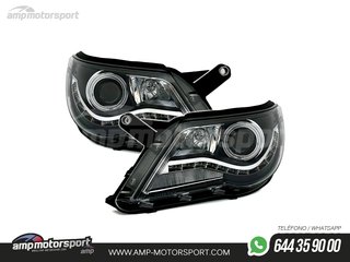 FAROS DELANTEROS LUZ DIURNA / OJOS DE ANGEL CCFL PARA VOLKSWAGEN TIGUAN