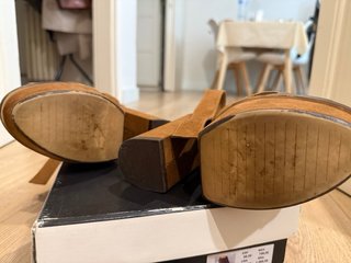 Tacón Zara Ante Marrón Plataforma 38 12cm