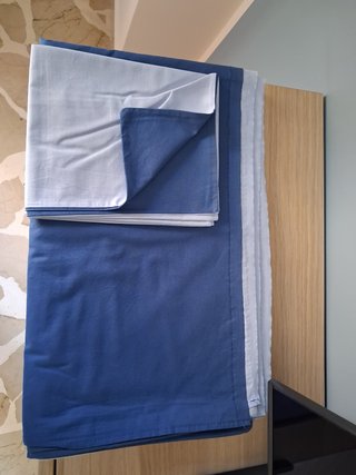 Copripiumino singolo Datex blu/bianco