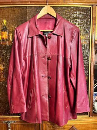 Chaqueta de piel Camopiel burdeos mujer Talla L