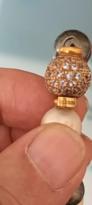 FANTÁSTICO Colar Vintage Ouro-Gil Sousa Pérolas