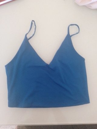 Top azul tirantes talla M
