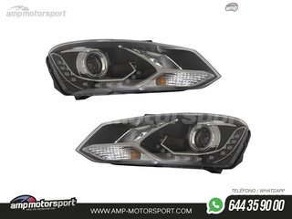 FAROS DELANTEROS LUZ DIURNA LED REAL DRL PARA VOLKSWAGEN POLO 6R 2009-2014