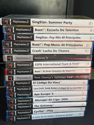 Consola PlayStation 2 Fat con Mando y 16 Juegos
